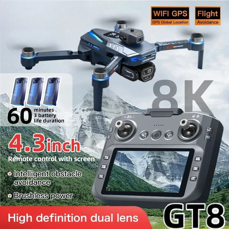 Drone Kit Professional - Dron Original GT8 8K Profesional con