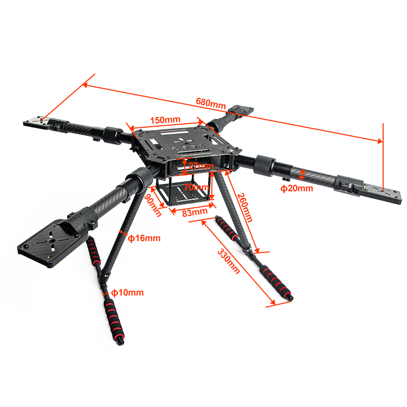 Kit de marco de Dron plegable  - Drone Kit Racing reseña y precio